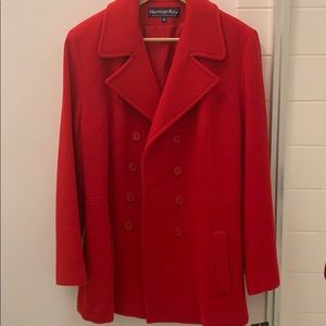 Red Herman Kay Peacoat